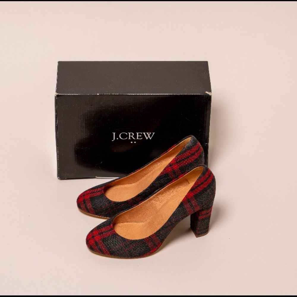 J. Crew Plaid pumps